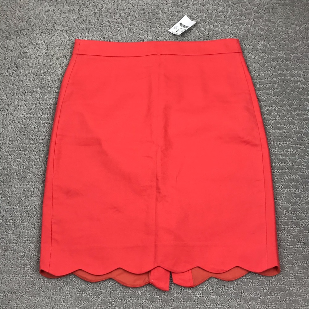🆕 J by J.‎ Crew scallop pink coral pencil skirt